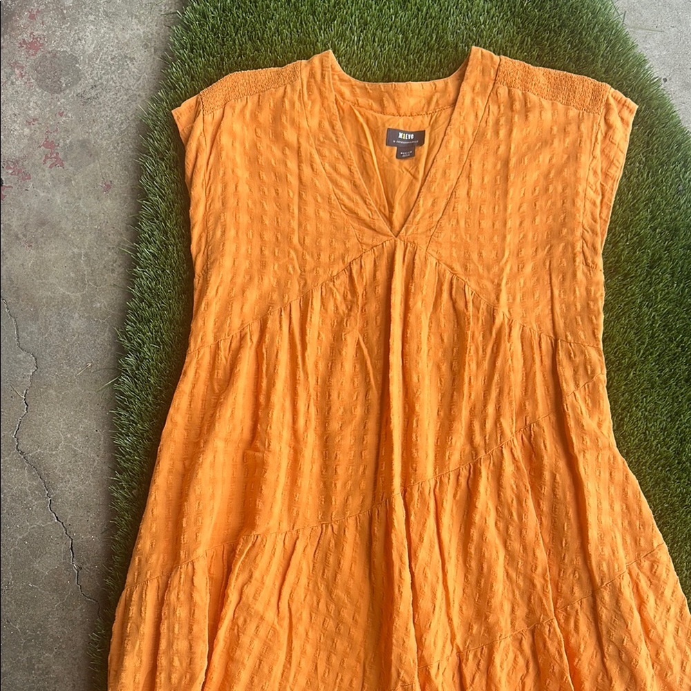 Anthropologie Maeve  tiered dress HAS POCKETS!